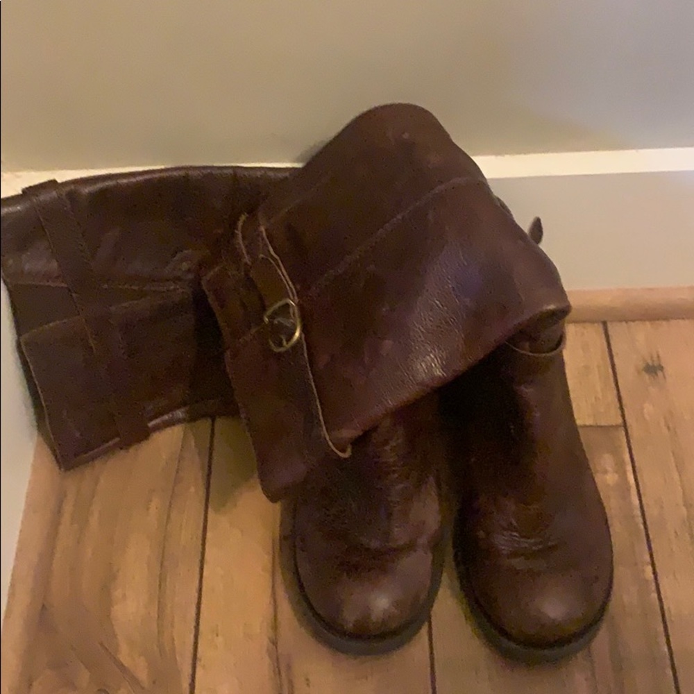 Lucky brand brown leather boots